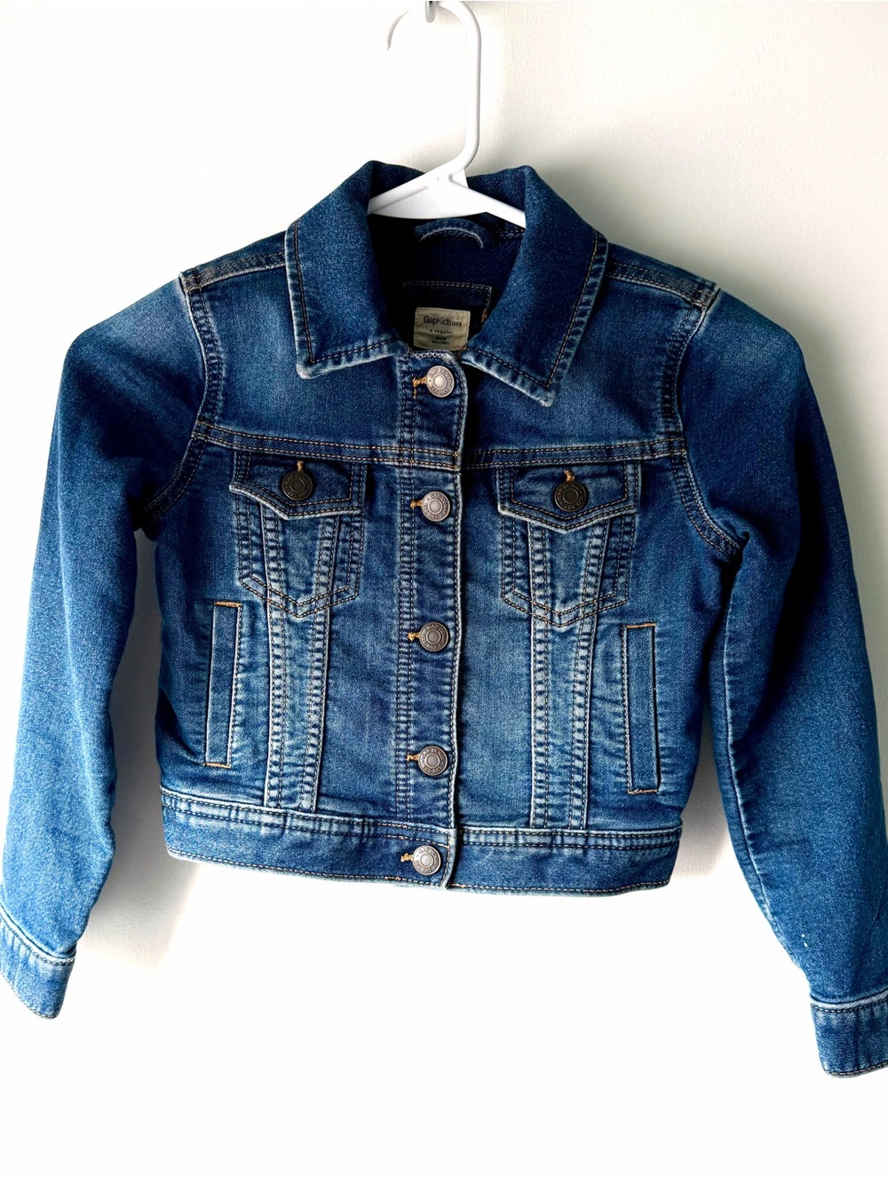 Gap Kids Girls Icon Denim Jacket - Classic Dark Wash Size Small